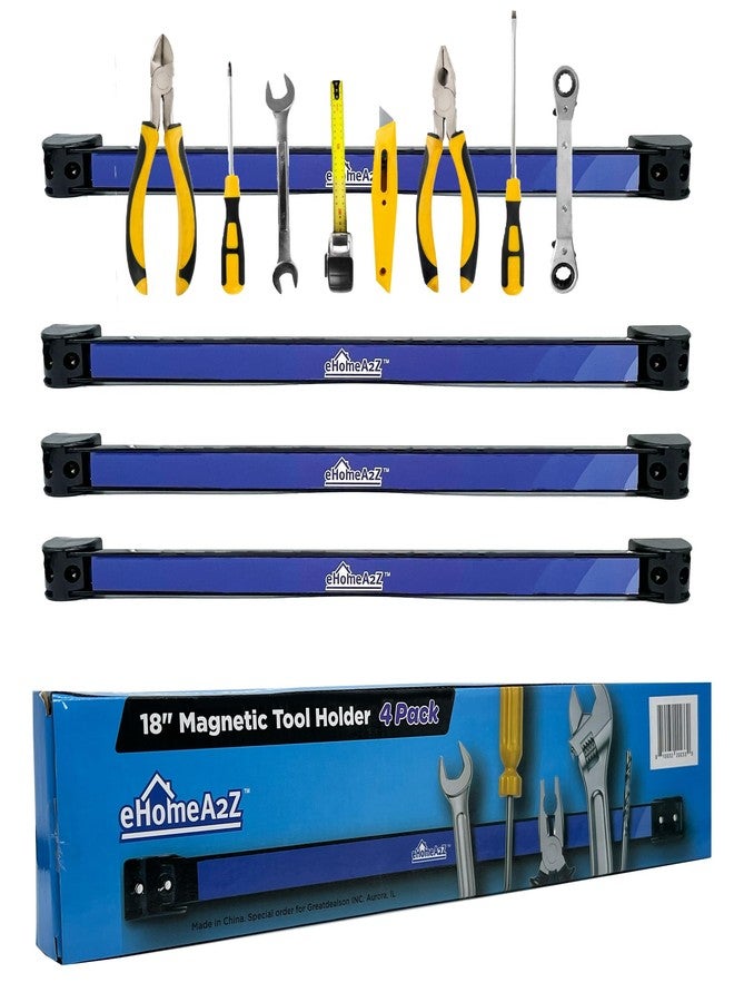 EHOMEA2Z Magnetic Tool Holder (4 Pack) Heavy-Duty Rack, 18 Inch, Wall Mounted, Garage & Shop Organizer, Gifts for Men - Image 1