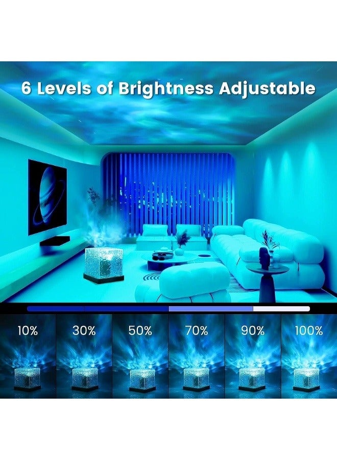 16 Colors Water Ripple Night Light Creative Bedside Flame Atmosphere Light Romantic Table Lamp Gift Starry Sky Projection Light - Image 3