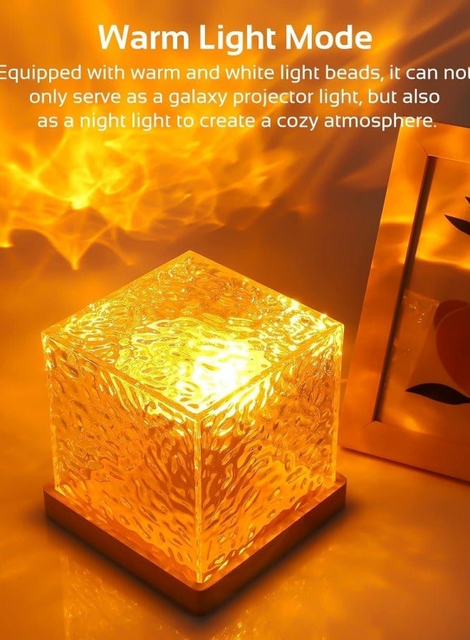 16 Colors Water Ripple Night Light Creative Bedside Flame Atmosphere Light Romantic Table Lamp Gift Starry Sky Projection Light - Image 4
