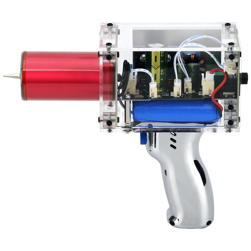 Yoqanr Tesla Coil Handheld Gun Artificial Lightning Wireless & Rechargeable Arc Plasma Portable Mini Spark Gap Arc Generator Experiment Science Toy Model - Image 3