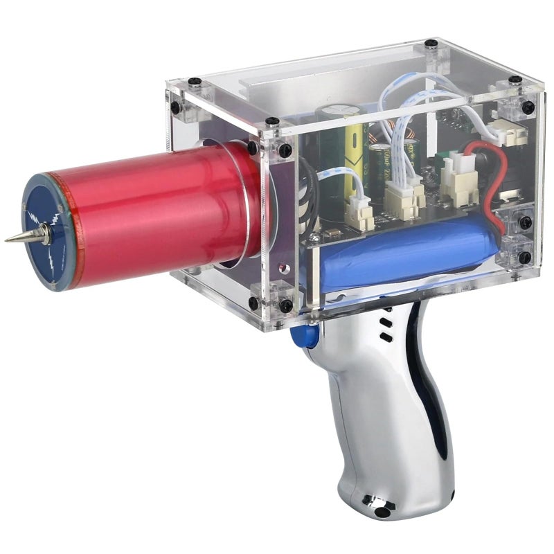 Yoqanr Tesla Coil Handheld Gun Artificial Lightning Wireless & Rechargeable Arc Plasma Portable Mini Spark Gap Arc Generator Experiment Science Toy Model - Image 1