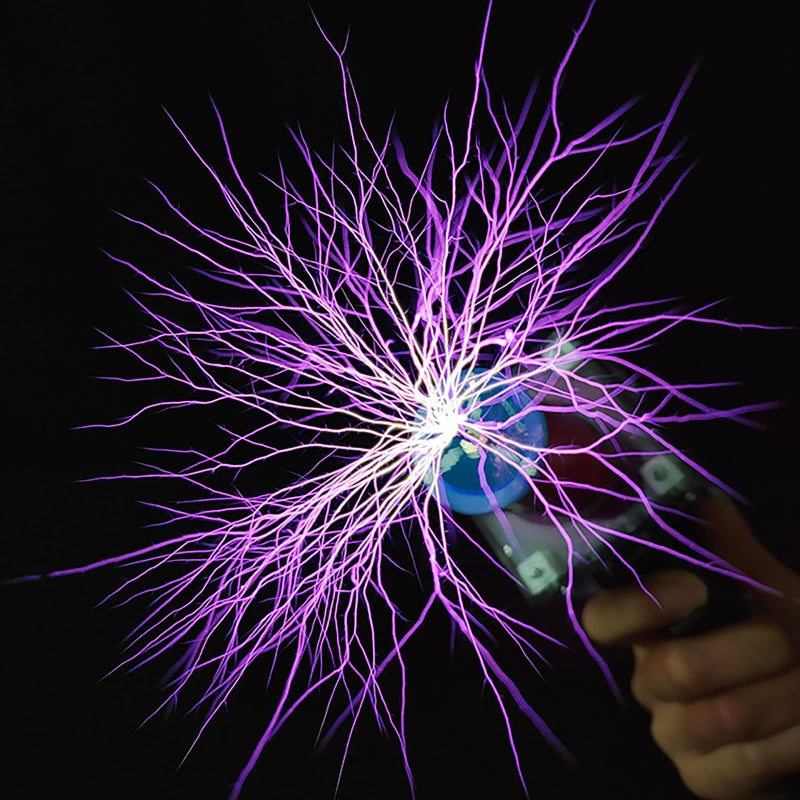 Yoqanr Tesla Coil Handheld Gun Artificial Lightning Wireless & Rechargeable Arc Plasma Portable Mini Spark Gap Arc Generator Experiment Science Toy Model - Image 4
