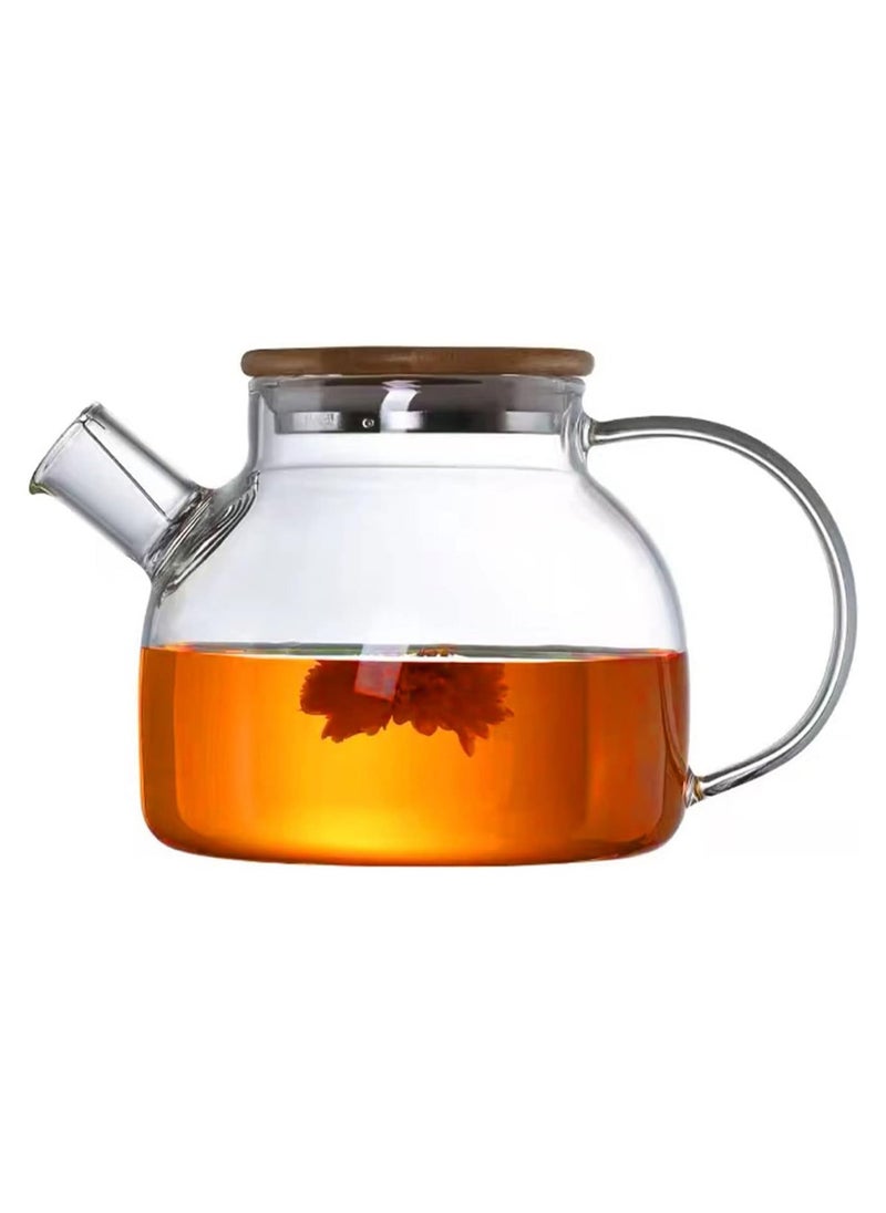 LOOPITYS 1000mlGlass Teapot with Infuser for Loose Tea and Blooming Tea, Heat Resistant Glass Teapot and Kettle for Stovetop, Perfect Tea Maker  - Image 1
