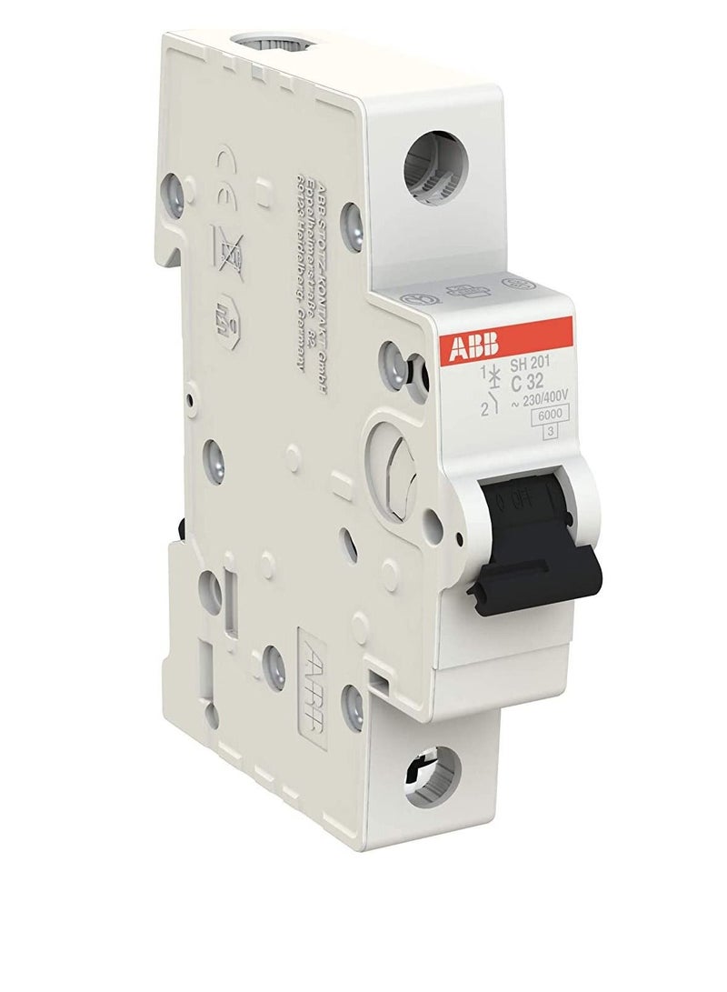 ABB SH201-C32 Miniature Circuit Breaker, 1 Pole, 32 Amp (ABB2CDS211001R0324) - Image 3