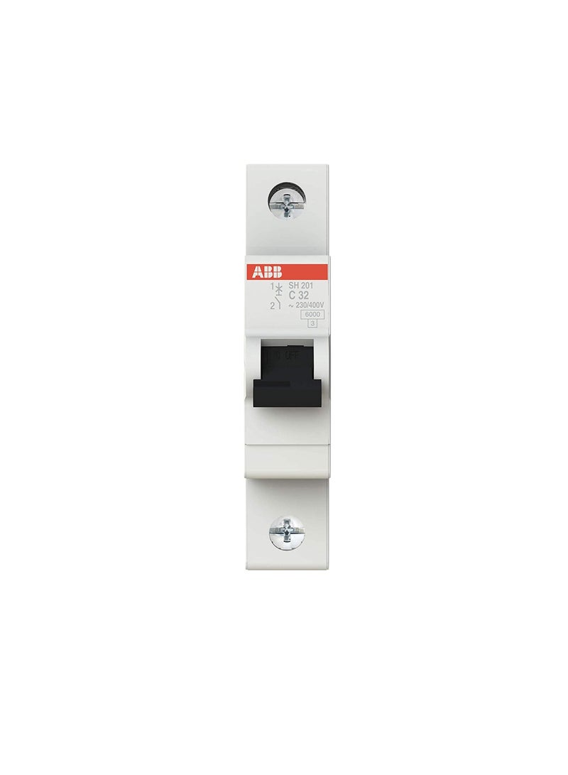 ABB SH201-C32 Miniature Circuit Breaker, 1 Pole, 32 Amp (ABB2CDS211001R0324) - Image 1