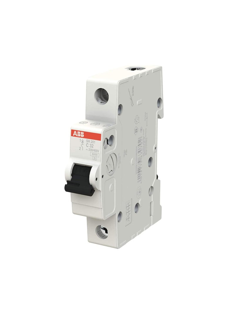 ABB SH201-C32 Miniature Circuit Breaker, 1 Pole, 32 Amp (ABB2CDS211001R0324) - Image 2