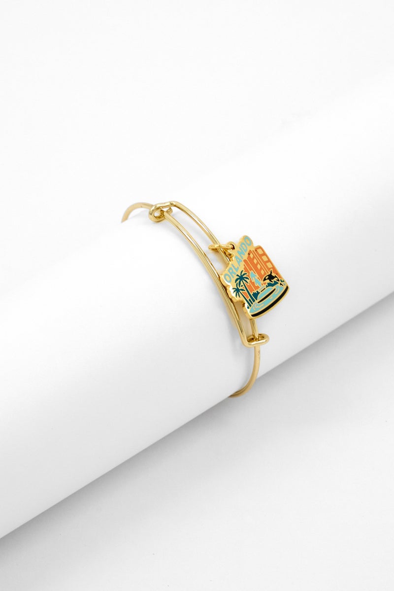 ALEX AND ANI Women Orlando Expandable Charm Bracelet, Gold - Image 1