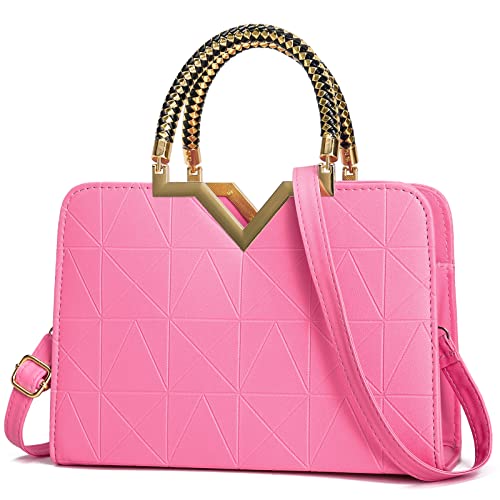 JHVYF Light Pink Purse Womens Handbag Top Handle Shoulder Bag Tote Satchel Purse Work Bag V067 - Image 1