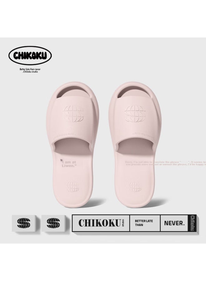 Chikoku Foldable Portable Travel Hotel Shower Slippers For Men And Women, Light Pink, Size S - Image 1
