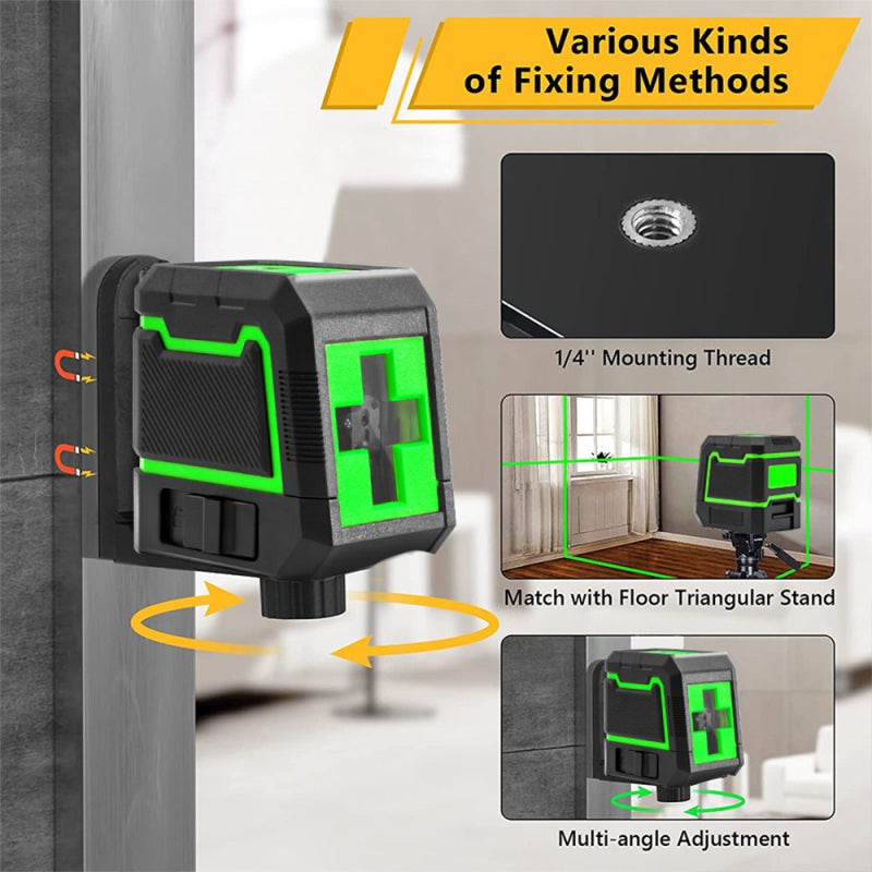 Self-Leveling Level, 2 Lines Level Green Cross Beam Line, Alignment Tool for Picture Hanging and DIY Application - Image 4