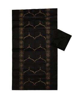 2 Sets of Non- woven, Eco-friendly Black prayer mat. Excellent for office/masjid/travel use. Washable and light in weight.