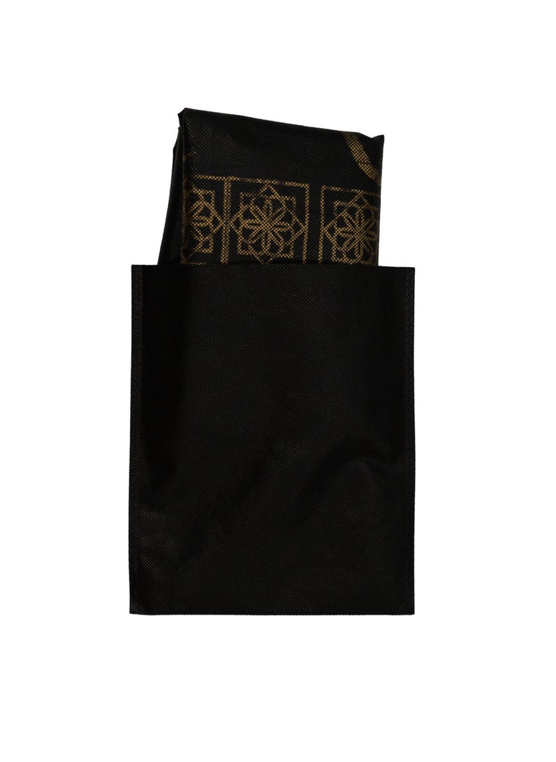 Generic - 2 Sets of Non- woven, Eco-friendly Black prayer mat. Excellent for office/masjid/travel use. Washable and light in weight. - Image 1