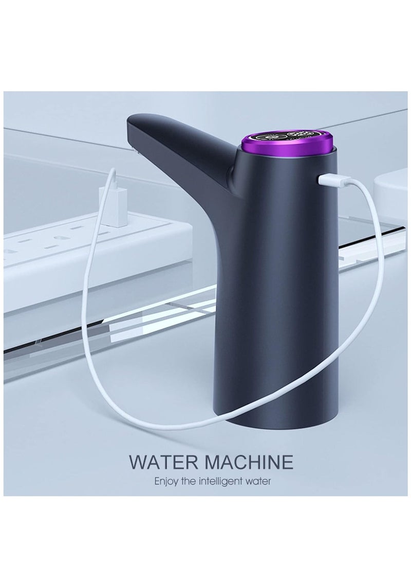 ELTRAZONE Automatic Water Bottle Pump Usb Electric Water Cooler Dispenser For Camping Household Black Bulit In Battery - Image 2