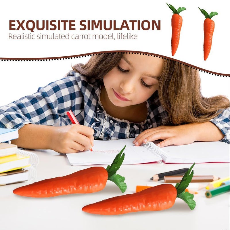 Artificial Carrots Decoration 7 Inch Fake Vegetables For Home Farm Party Display DIY Crafts Photography Props - Image 4