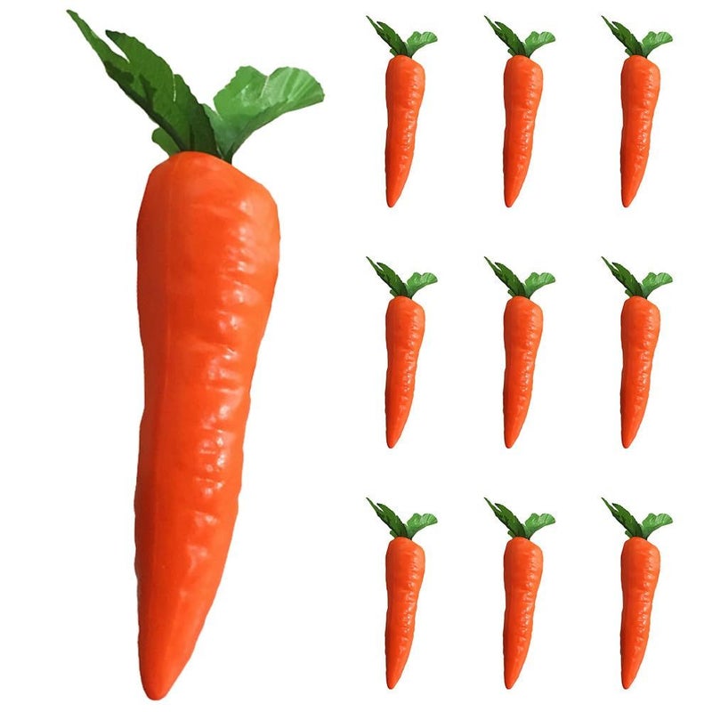 Artificial Carrots Decoration 7 Inch Fake Vegetables For Home Farm Party Display DIY Crafts Photography Props - Image 2