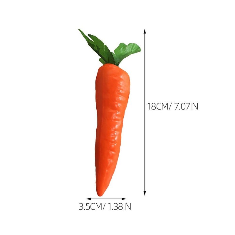 Artificial Carrots Decoration 7 Inch Fake Vegetables For Home Farm Party Display DIY Crafts Photography Props - Image 5