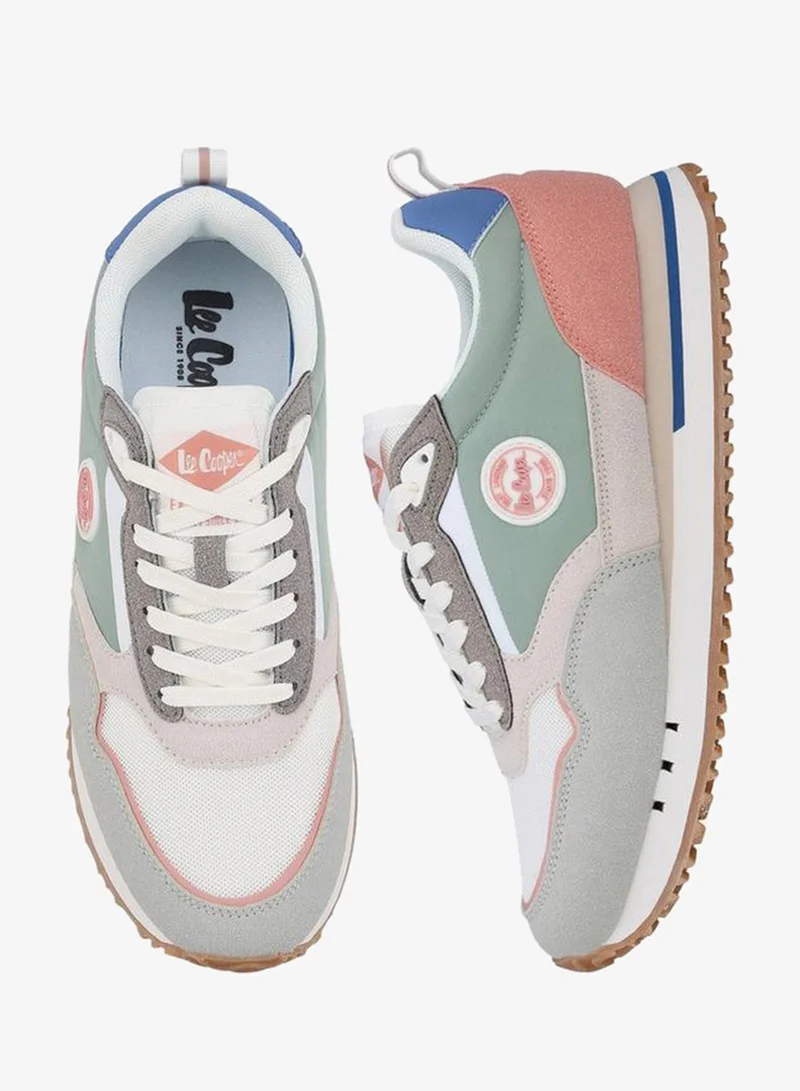 Lee Cooper GREEN Women Colourblock Lace-Up Ankle Sneakers for Women | Best Price UAE