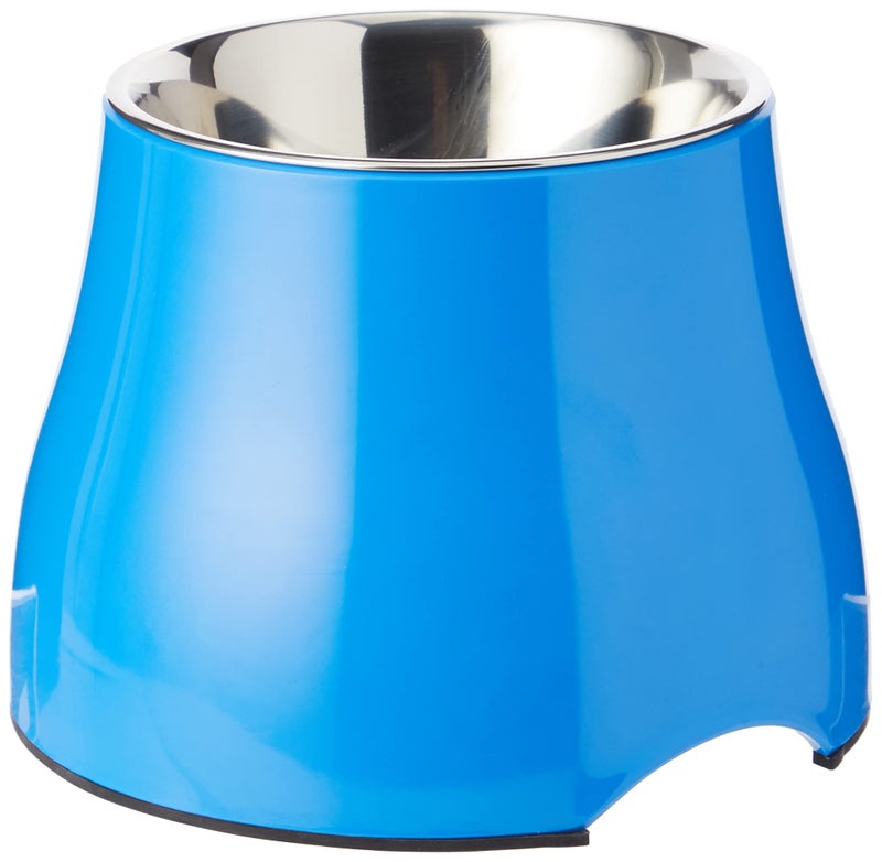 Dogit Elevated Dog Bowl Stainless Steel Dog Food and Water Bowl for Large Dogs Blue 73751