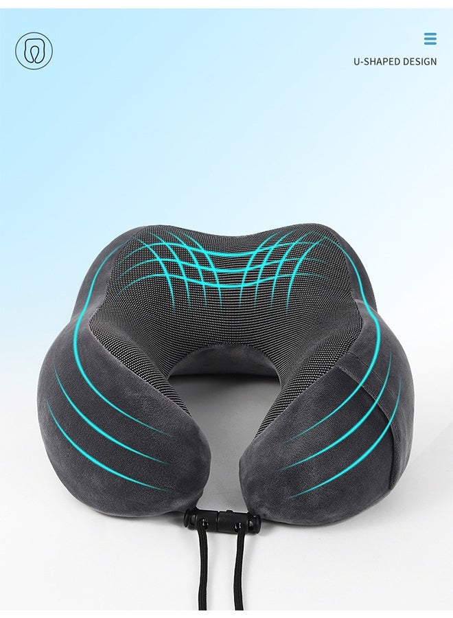 وسادة السفر وسادة فاخرة من الإسفنج الميموري فوم فاخرة لدعم الرقبة والرأس وسادة ناعمة للنوم لراحة النوم للطائرة والسيارة والمنزل أفضل هدية - Image 4