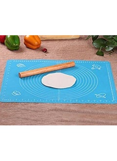Large Silicone Baking and Pastry Mat with 43 x 35 scale and total dimensions  50 × 40 cm - Non-Slip Food-Grade Safe Silicone Mat - Suitable for Pizza, Pastries, and Fondant - Heat-Resistant Silicone Mat with Precise Measurements - Non-Stick, Reusable Dough Mat - Ideal for Table Surface Protection and Baking - Available in Random Multi-Colors