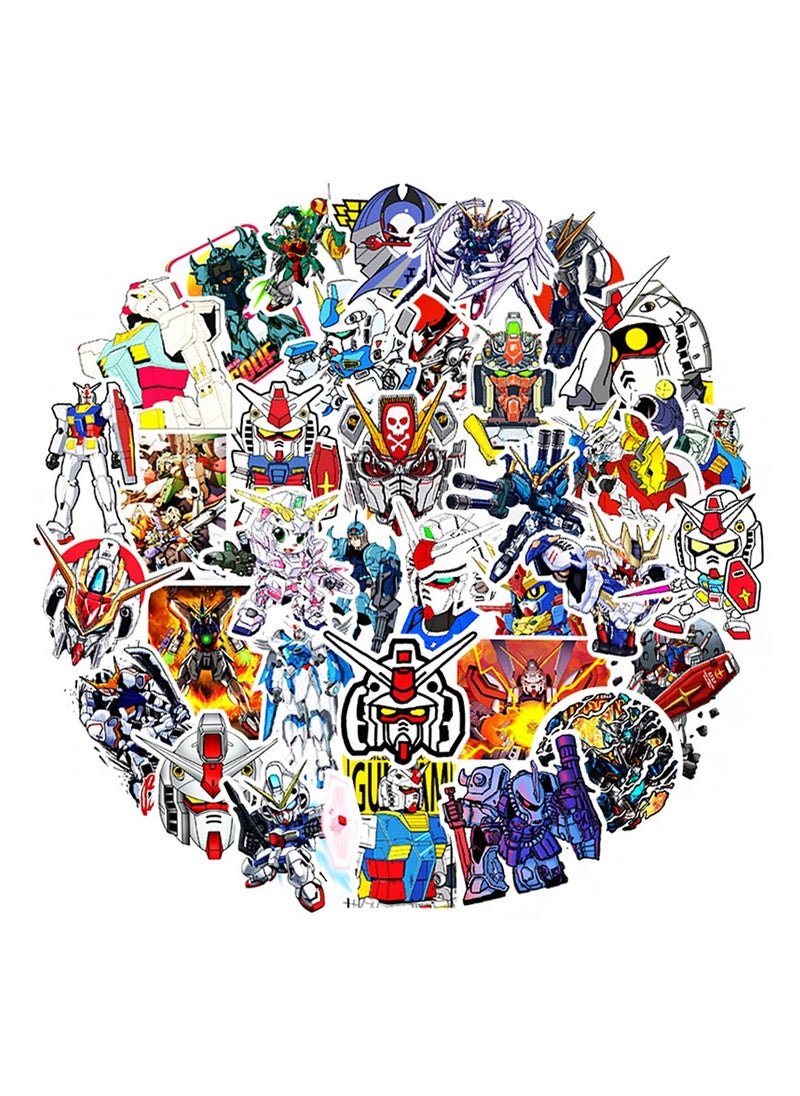 Generic - 50-Piece GUNDAM Anime Stickers Waterproof Graffiti Vinyl Stickers for Laptop Water Bottle - Image 1