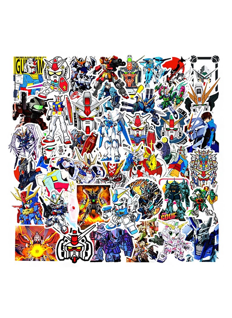 Generic - 50-Piece GUNDAM Anime Stickers Waterproof Graffiti Vinyl Stickers for Laptop Water Bottle - Image 1