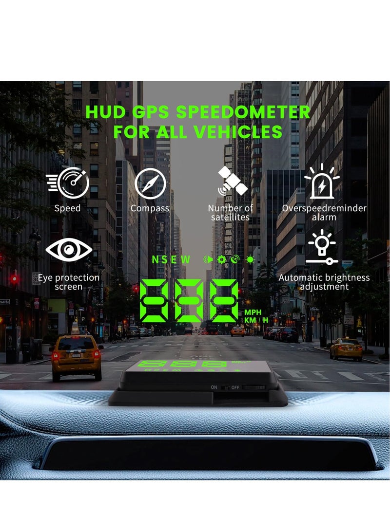 Generic Heads up Display for Cars, Car Speedometer Display, Head up Display for Car Windshield, GPS Heads up Display, GPS Speedometer, Digital Speedometer for Car MPH - Image 3