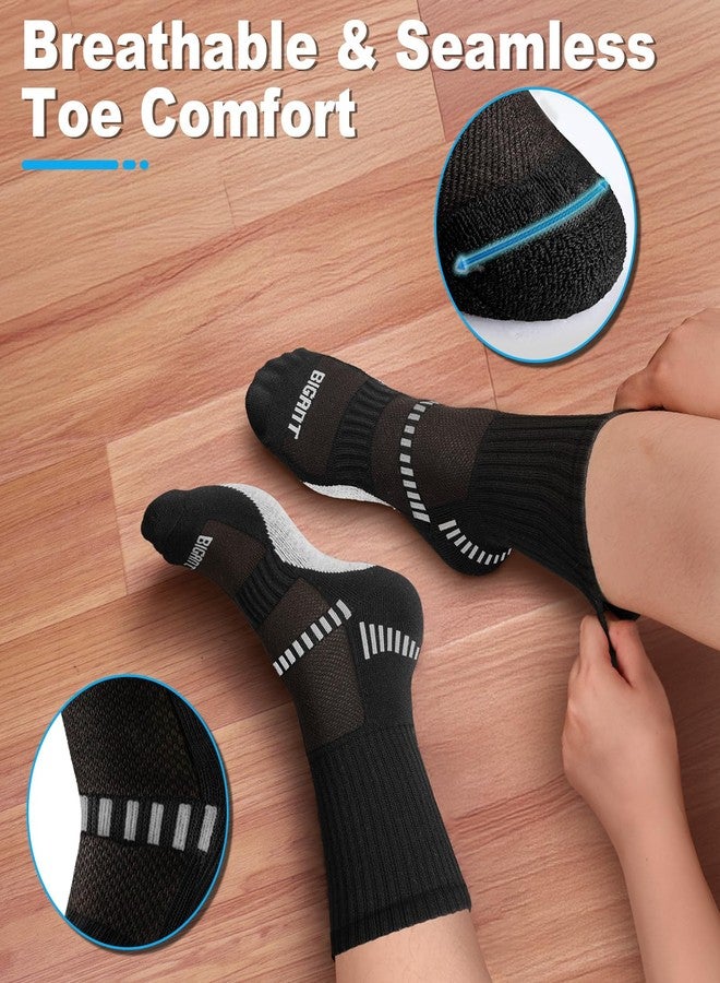 Bigant Boys Socks Cushioned Compression Athletic Crew Socks Running Arch Support Seamless Toe for 4-12 Years Gilrs Kids Youth(4Pairs,X-Large) - Image 5