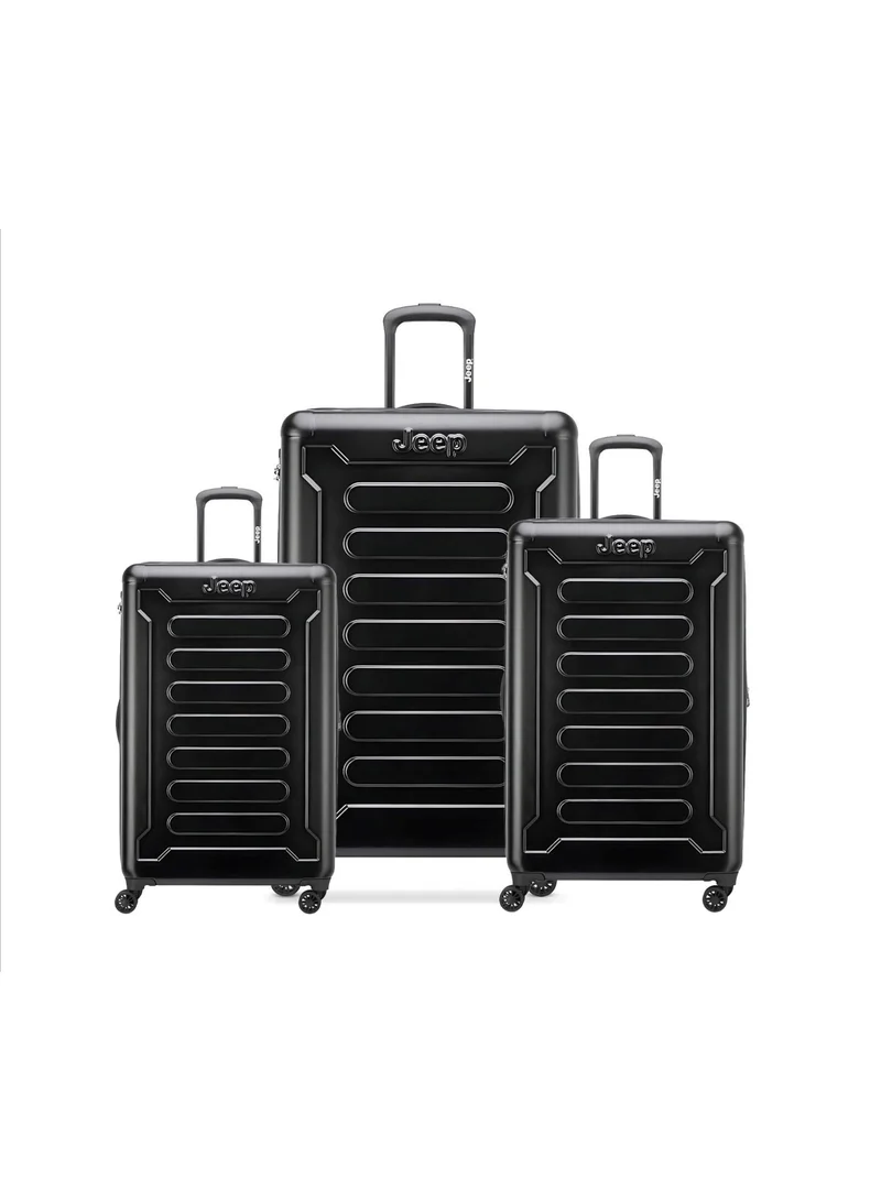 Jeep The Jeep JH004C Hardcase Expandable Spinner 4-Double wheel Luggage trolley suitcase 55/69/81cm Noir