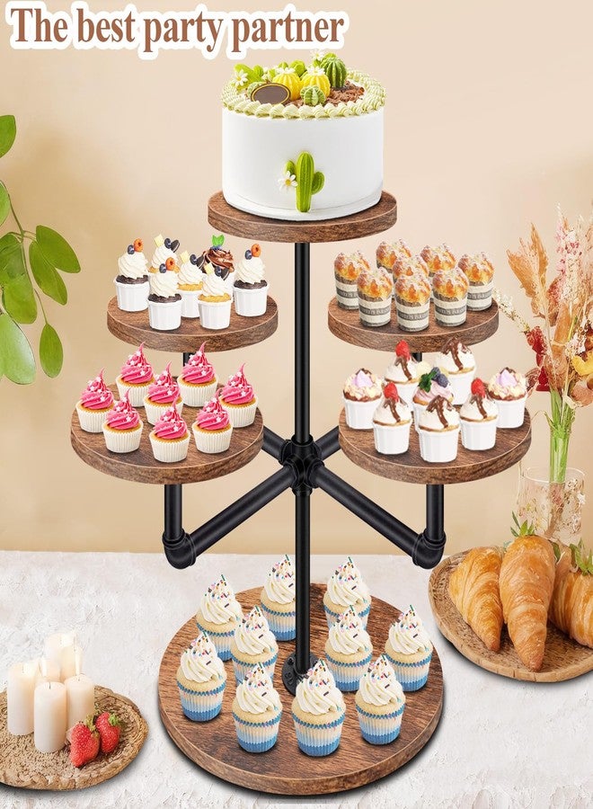 LLAXERGU Cupcake Stand, 3 Tier Cupcake Tower Large Cupcake Stand for 50 Cupcakes Wood Cake Stand Tiered Tray Stand Dessert Table Display Set Tiered Cake Stand for Party, Wedding, Birthday - Image 2