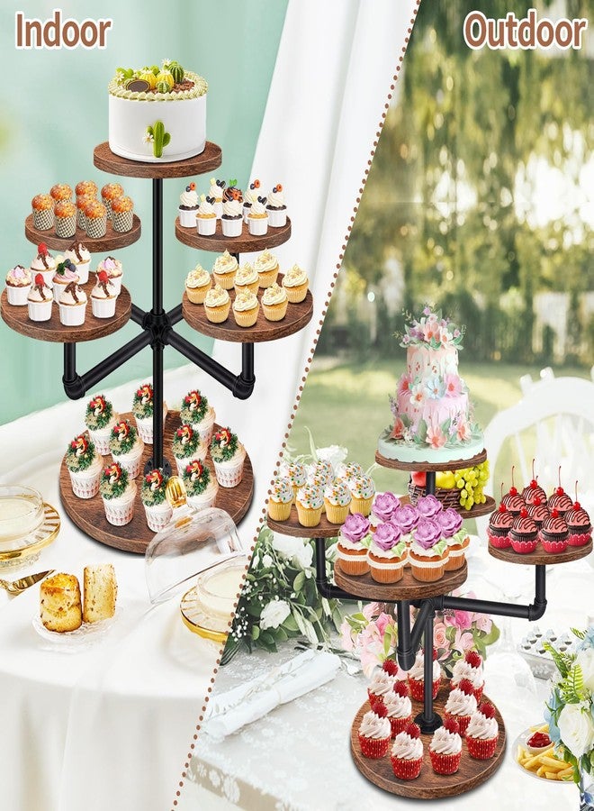 LLAXERGU Cupcake Stand, 3 Tier Cupcake Tower Large Cupcake Stand for 50 Cupcakes Wood Cake Stand Tiered Tray Stand Dessert Table Display Set Tiered Cake Stand for Party, Wedding, Birthday - Image 5
