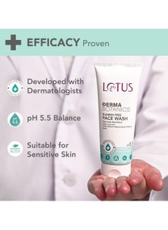 LOTUS HERBALS dermabotanics kojic acid multi berry blemish free face wash reduces pigmentation acne dark spots dermatologist made ph 5 point 5 non irritating for sensitive skin 100g  - Image 4