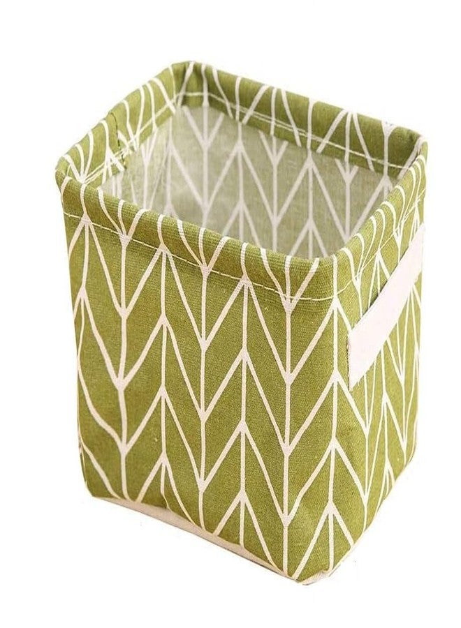AZARIA Foldable Storage Box Canvas Fabric Baskets For Organizing With Handles, Rectangle Small, Cube, Foldable Multipurpose Box, Closet, Desk, Baby Storage Organizer (Pack of 1 (Small)) - Image 1
