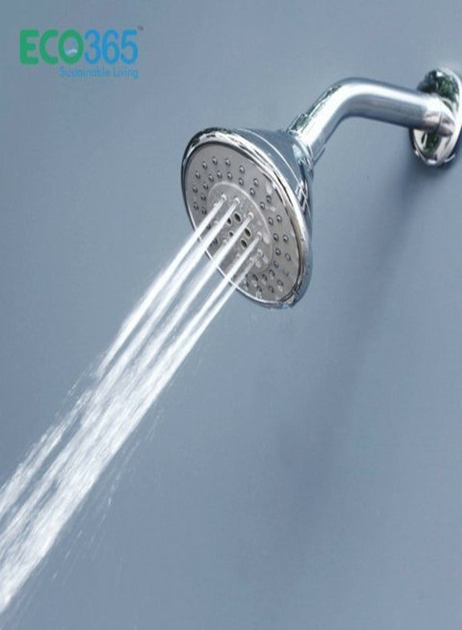 ECO365 5 Function Airoxy Round Chrome Polished Finish Shower Head for Bathroom (Pack of 1) | 10 x 10 x 5 cm | Ceiling Mounted Installation - Image 3