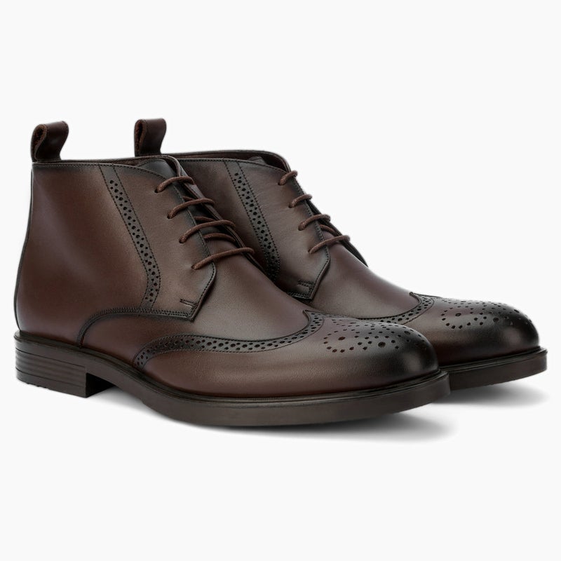 Brio Oxford Brogue Boot - Brown