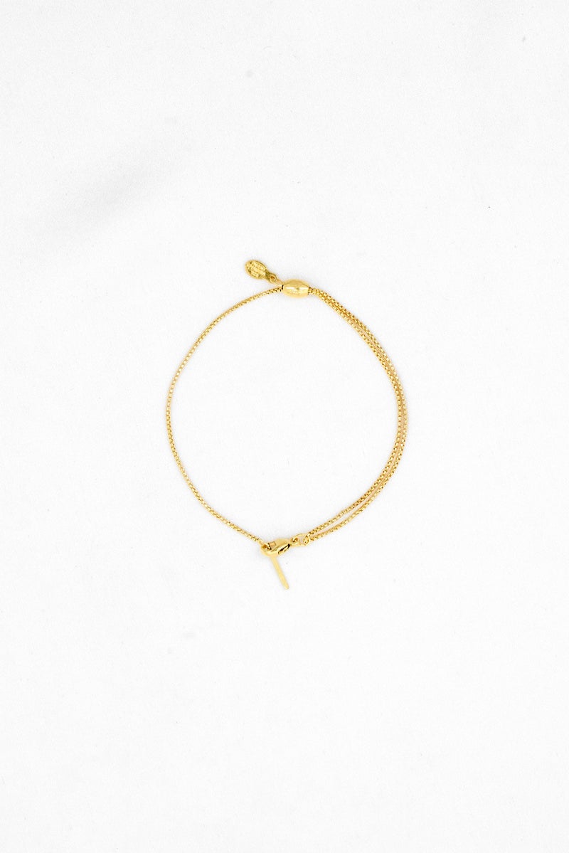 ALEX AND ANI Women Pull Chain Clasp Bracelet, Gold - Image 2