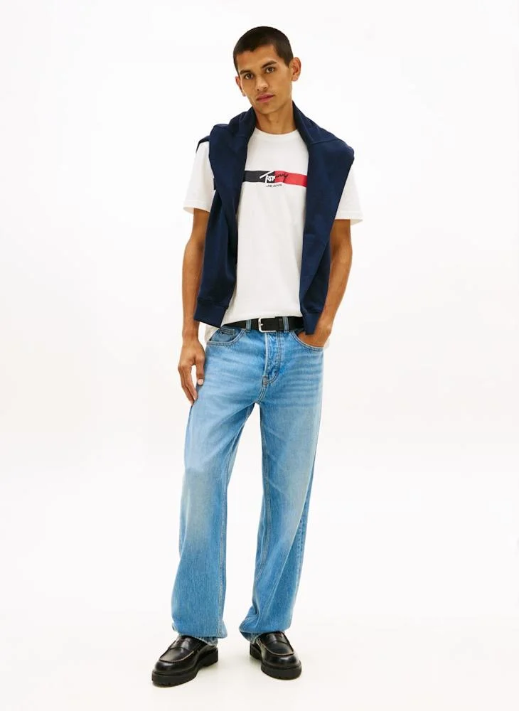 TOMMY JEANS  Signature Logo Jersey T-Shirt for Men | Best Price UAE