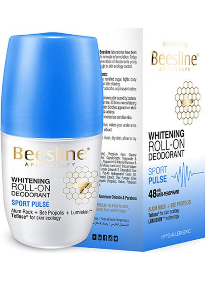 Beesline Whitening Roll On Deodorant Deo Sport Pulse White Blue