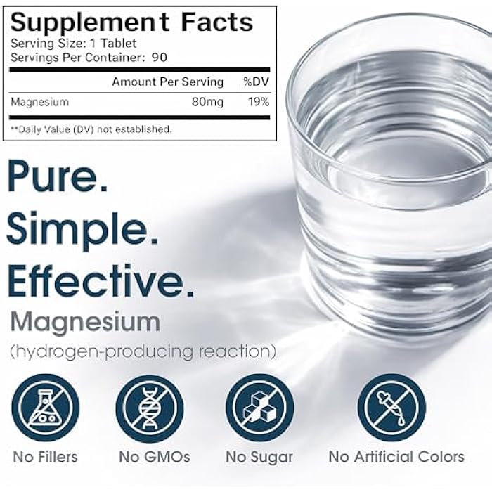 Gi.Da.Culture Molecular Hydrogen Water Tablets (8 ppm) | Magnesium, Malic & L-Tartaric Acid | Hydration & Antioxidant Supplement | Energy Support (90 Count (Pack of 1)) - Image 2