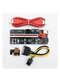 Generic PCI-E Riser 010S for Bitcoin Ethereum Mining GPU Riser Adapter Card with 8 Solid Capacitors PCI-E 1X to 16X Riser Card  (2021 Upgraded Version)  - Image 1