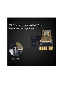 Generic PCI-E Riser 010S for Bitcoin Ethereum Mining GPU Riser Adapter Card with 8 Solid Capacitors PCI-E 1X to 16X Riser Card  (2021 Upgraded Version)  - Image 5