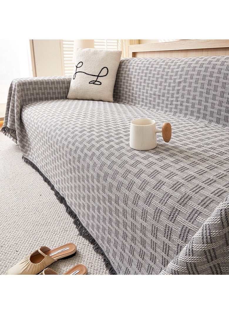 كي واي دي غطاء أريكة ثلاثية المقاعد قابلة للقلب من قماش محبوك ناعم غير قابل للانزلاق قابل للغسل بمقاسات 180x260 سم مناسب للحيوانات الأليفة - Image 4