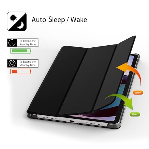 ProElite Case Cover for Redmi Pad SE 11 inch Cover, Smart Flip Case Cover for Redmi Pad SE 11 inch Translucent Back with Stylus Pen [Auto Sleep Wake Feature], Grey - Image 2