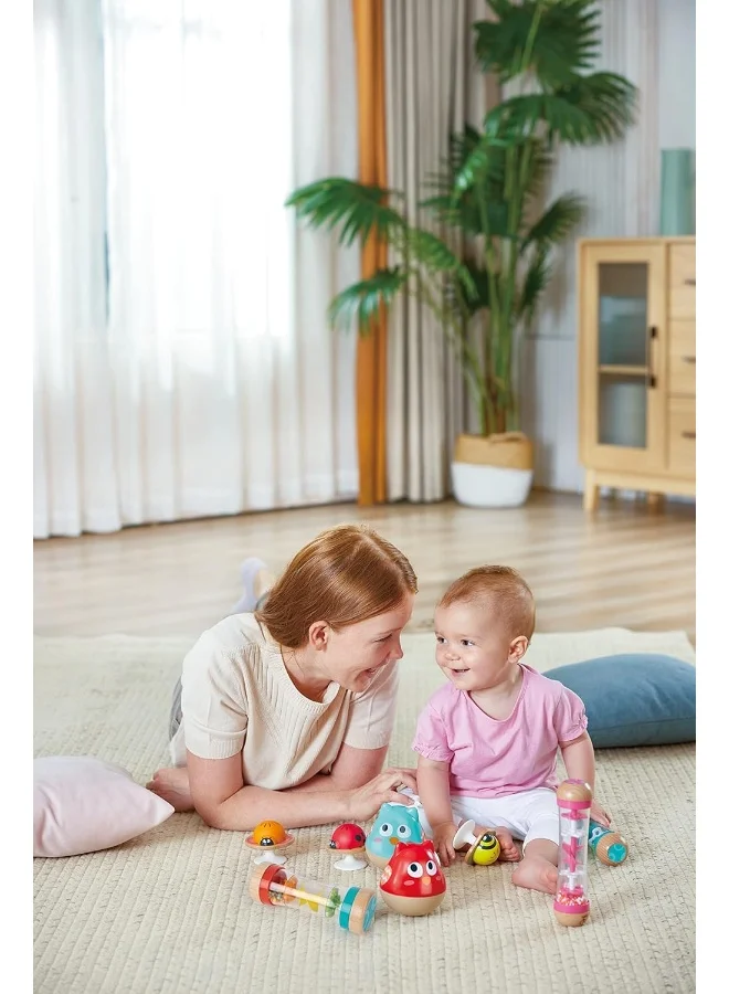 Hape Stay-Put Rattles 3-Piece Baby Toy Set With Suction Cups, Bright, Colorful Insect-Rattles Ladybird, Bee, Butterfly Suction Toys Sensory & Motor Skills, Infant Toys, Highchair Toys, Mealtime Toys