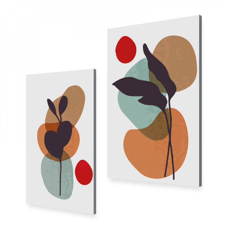 ماركتنا لوحة قماشية ثنائية بتصميم مودرن بمقاس اجمالي 80×60 سم - Image 2