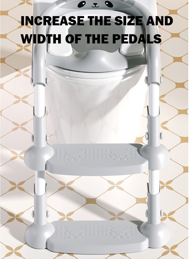 فوغماكس مقعد تدريب على استخدام المرحاض قابل للطي - رمادي للأطفال الصغار، مقعد تدريب على استخدام المرحاض 2 في 1 - Image 5