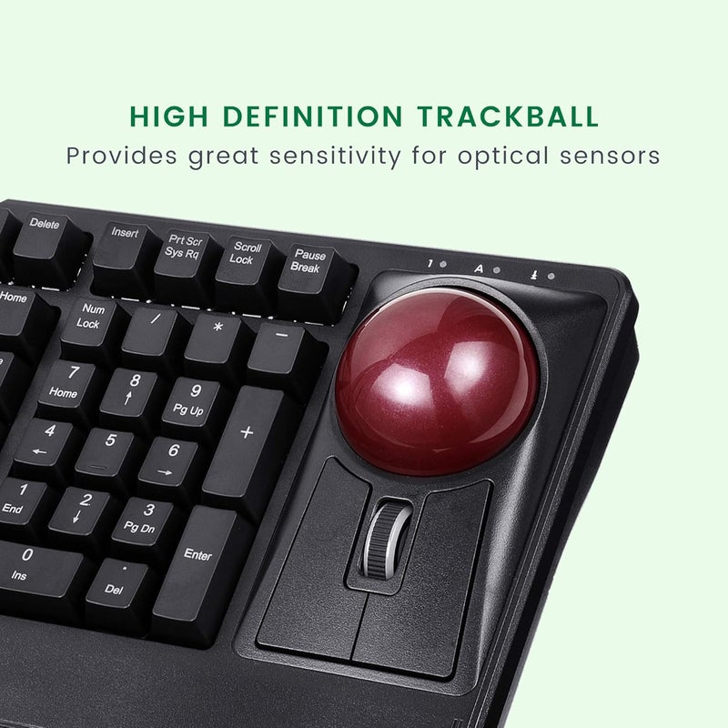 Perixx Peripro-304 Trackball, 2.17 Inch Large Replacement Ball for Periboard and Kensington Mouse, Glossy Red, 18033 - Image 5