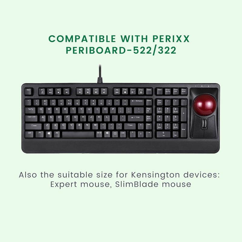 Perixx Peripro-304 Trackball, 2.17 Inch Large Replacement Ball for Periboard and Kensington Mouse, Glossy Red, 18033 - Image 2