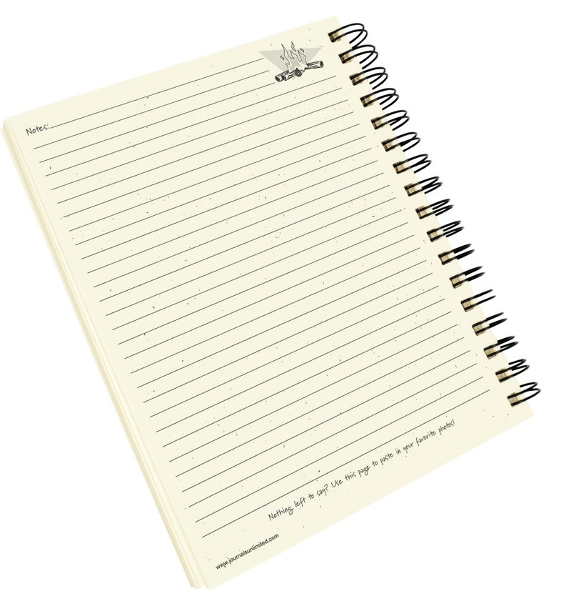 Write it Down series by Journals Unlimited, Guided Journal, Camping, The Camper's Journal, Full-size 7.5"x 9", Yellow Hard Cover, Made in USA - Image 5