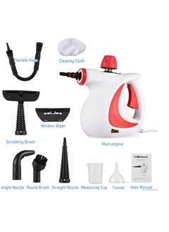 Joshberg Handheld Steam Cleaner,1050W Portable Multifunctional Steam Machine,350ml Large Capacity, 9-Piece Accessory Set,Suitable For Toys,Floors,Cars,Carpets,Upholstery,Sofas,Tiles,Window Cleaning  - Image 3